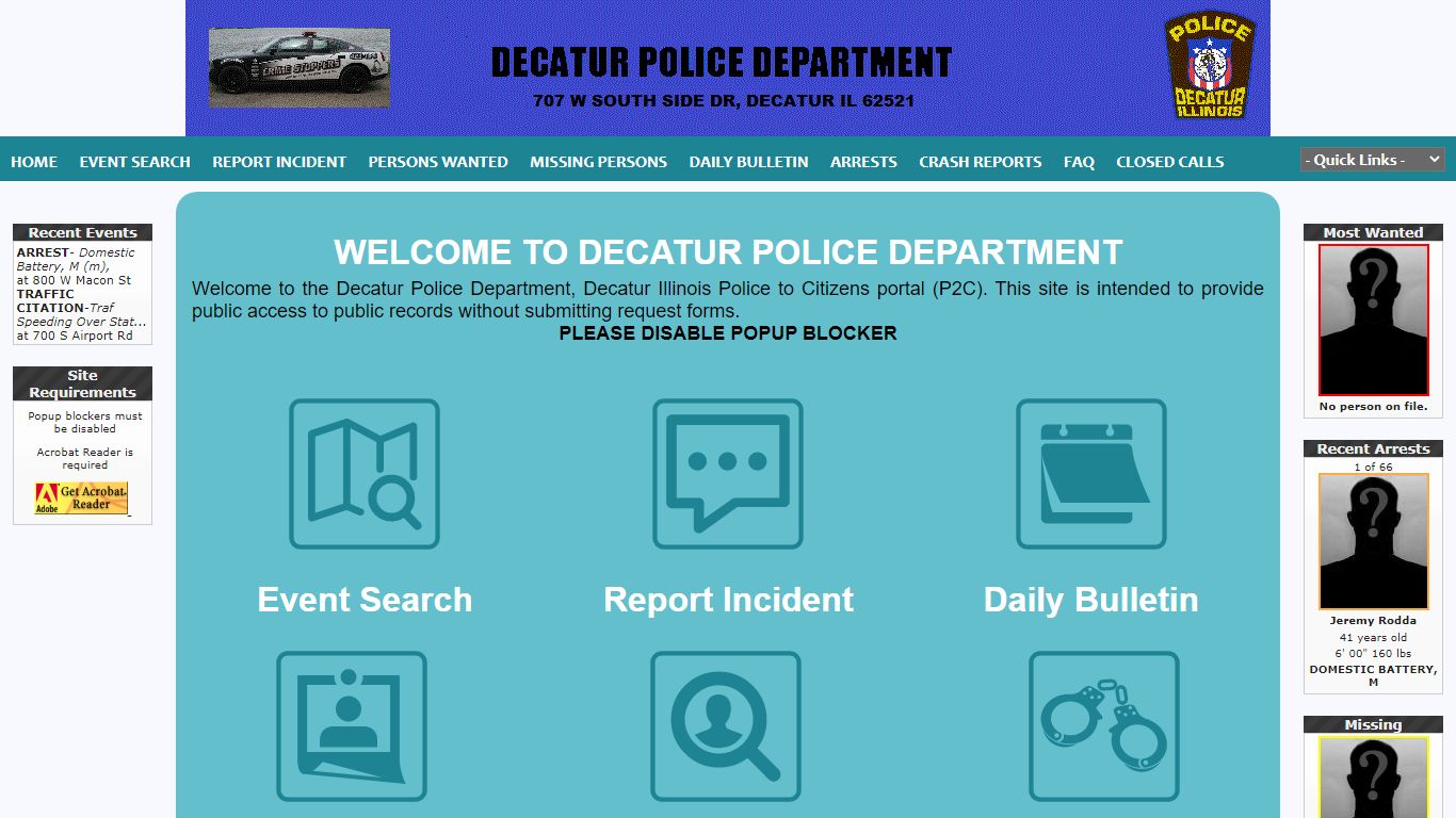 Decatur Police Department P2C